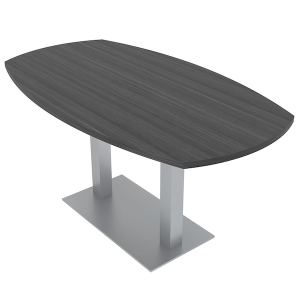 33.5 in W, 59.5 in L, 29 in H, Engineered Wood Top, Grey